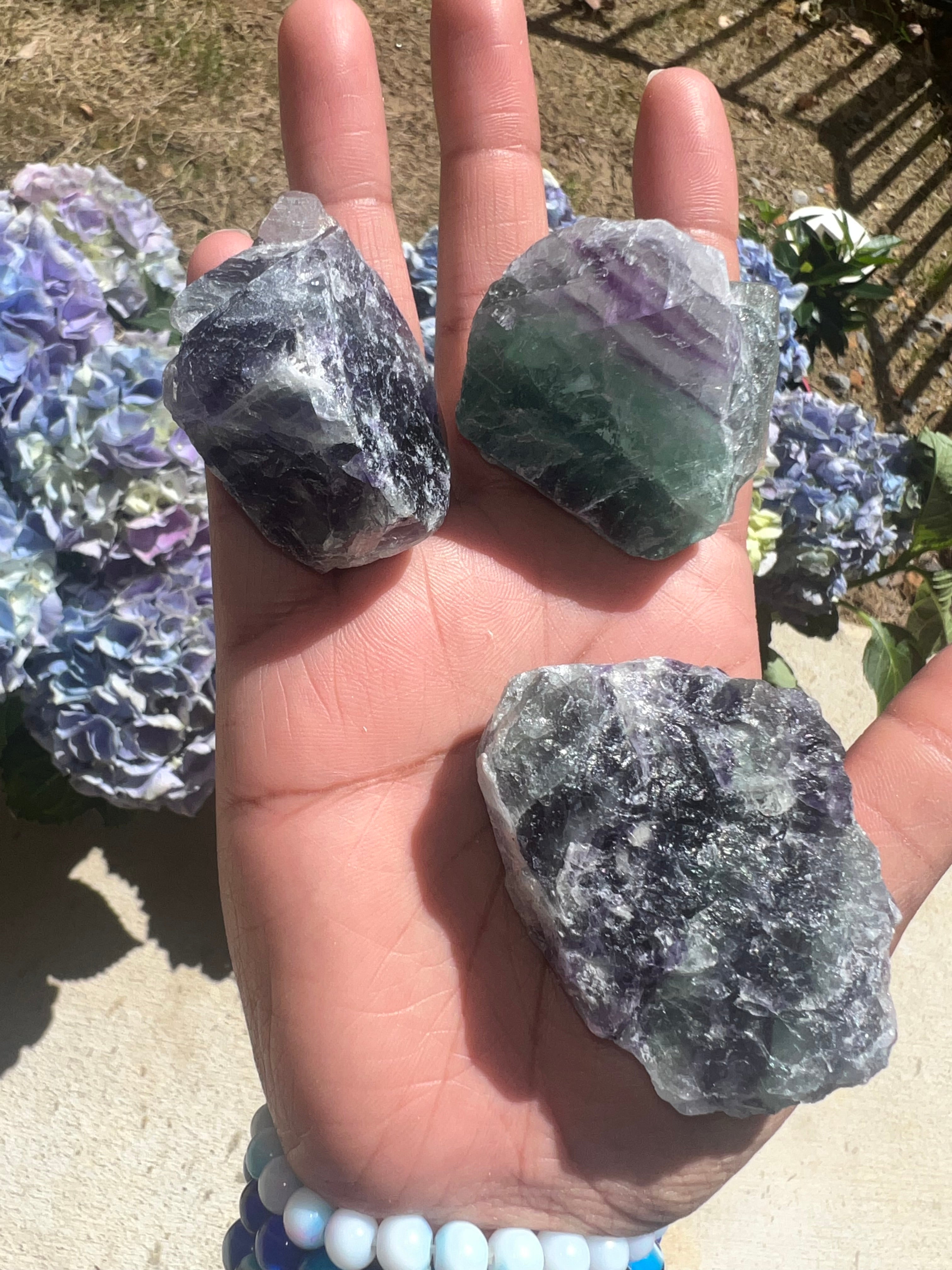 Raw Rainbow Flourite