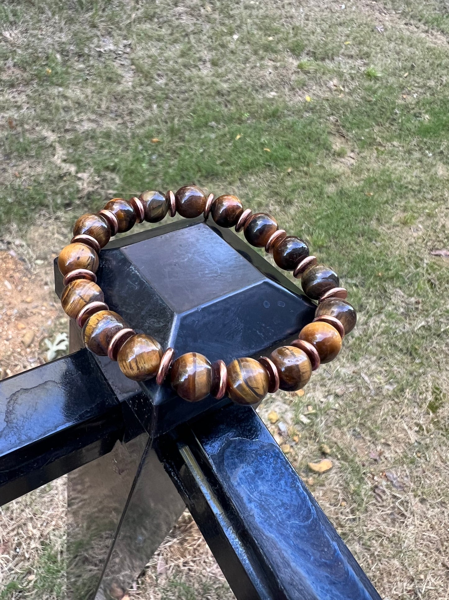 Tigers Eye and Copper Bracelet