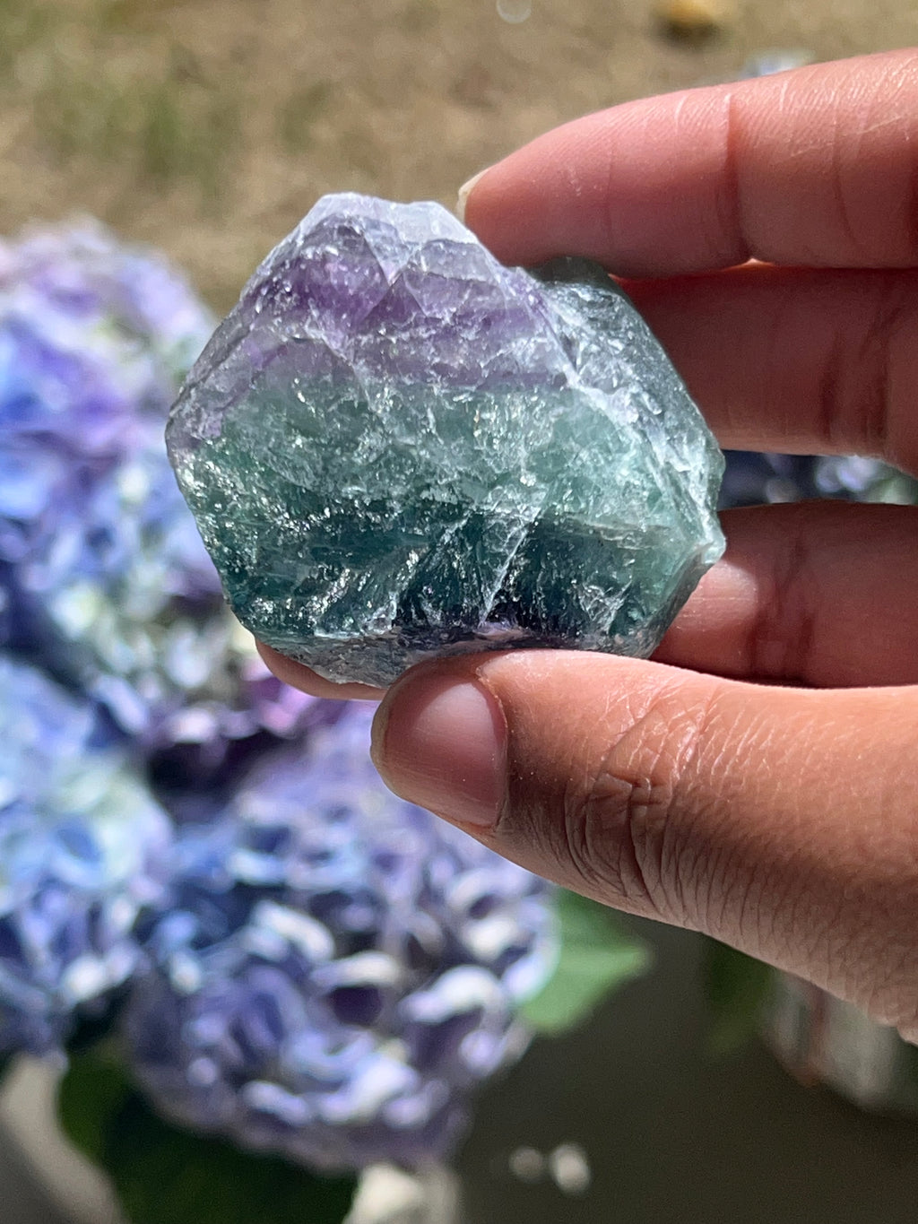Raw Rainbow Flourite