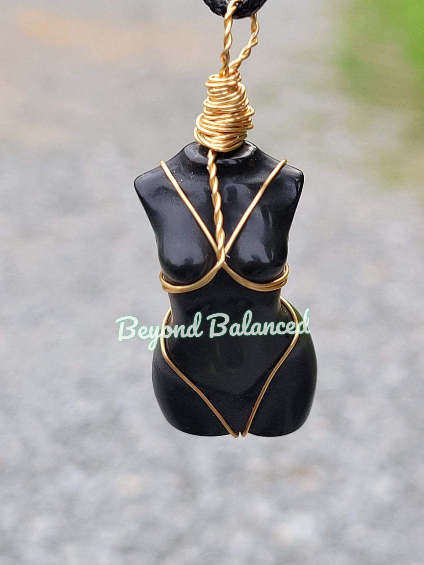 Black Obsidian Goddess Necklace