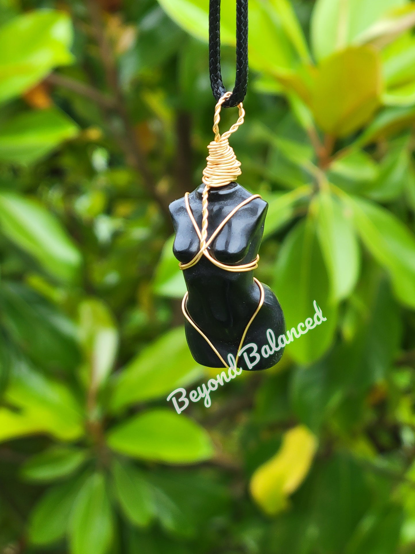 Black Obsidian Goddess Necklace