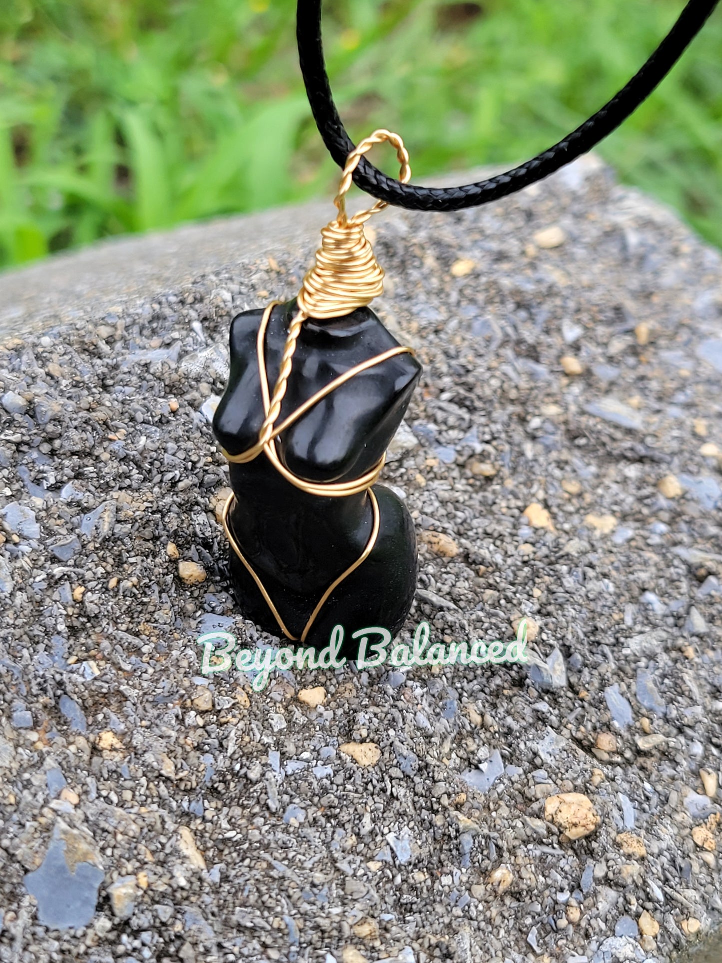 Black Obsidian Goddess Necklace