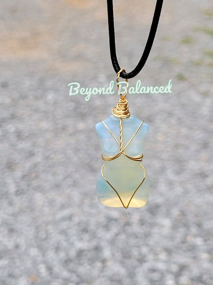 Opalite Wrapped Goddess Necklace