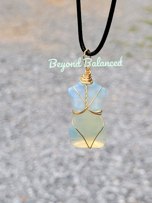 Opalite Wrapped Goddess Necklace