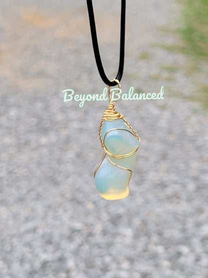 Opalite Wrapped Goddess Necklace