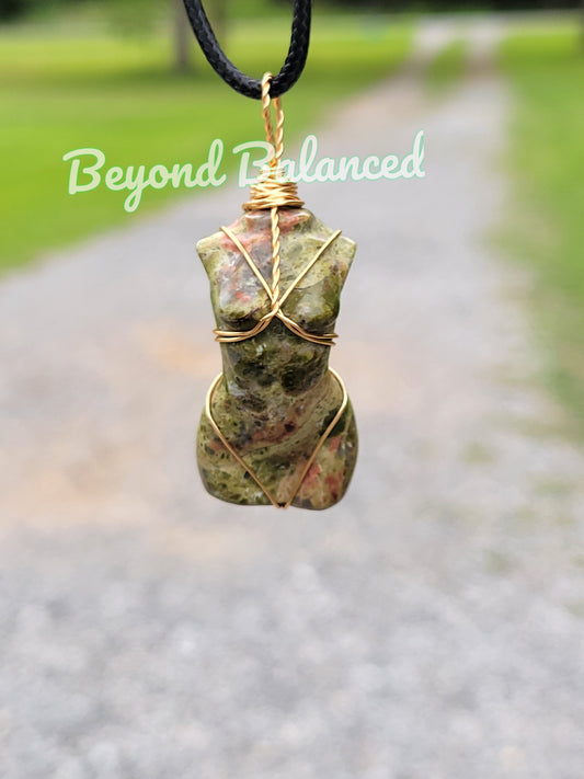 Unakite Goddess Necklace